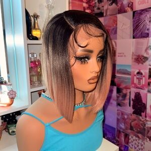 Rose Gold Bob Lace Front Wig